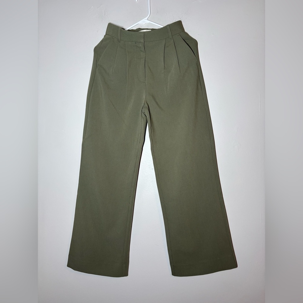 Abercrombie and Fitch A&F Sloane Tailored Pant trousers olive green size 26S